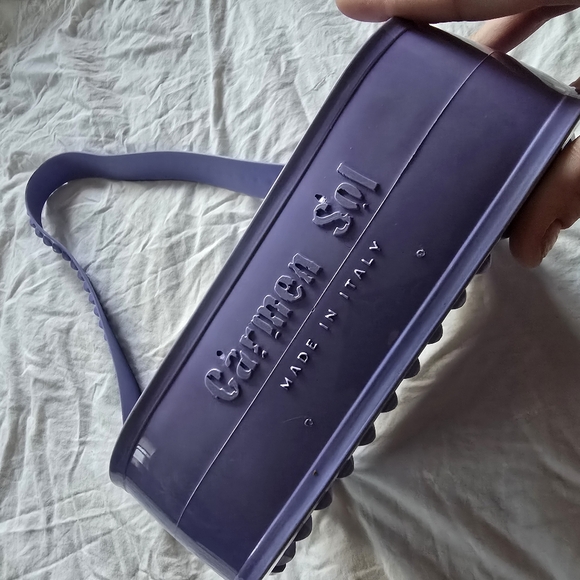 Carmen Sol Fico Large Crossbody Jelly Bag Purse - Picture 5 of 9